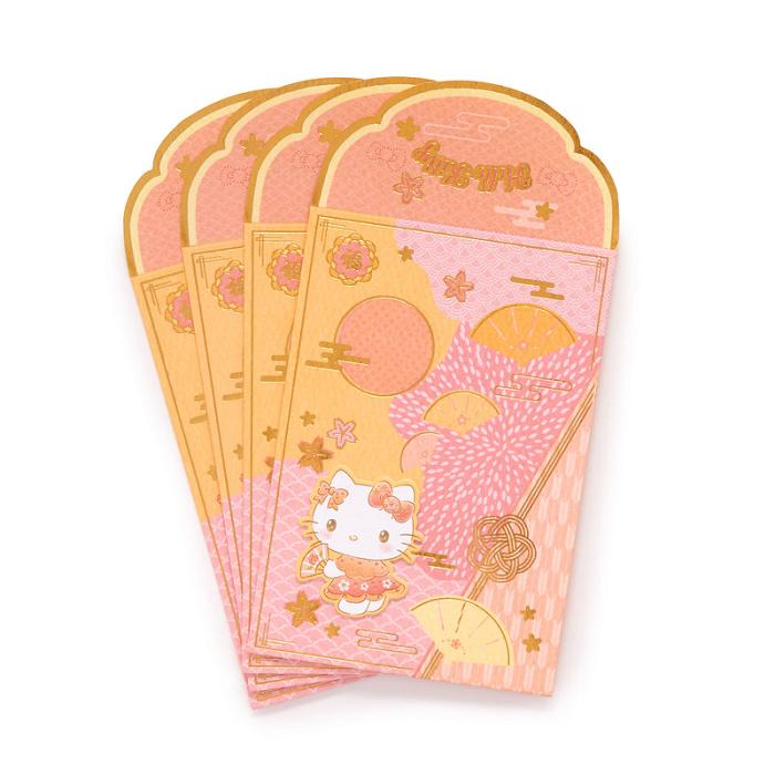 Yellow / Pink Hello Kitty Hello Kitty 4-pc Enclosure Envelopes (3D Pop-Up) | CA_HK53228